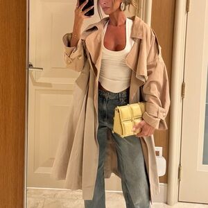 Two-tone trench coat